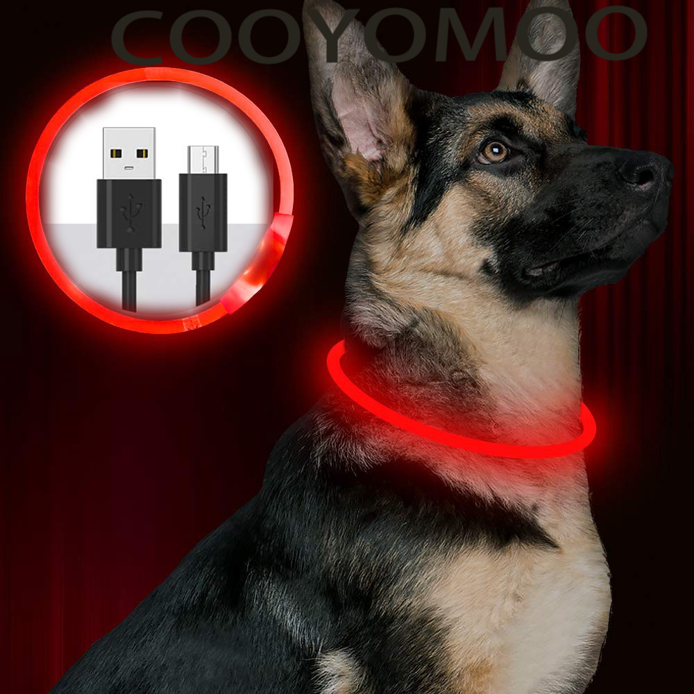 Tech Dog Accessories - Silikon LED Köpek Tasması Şarj Edilebilir