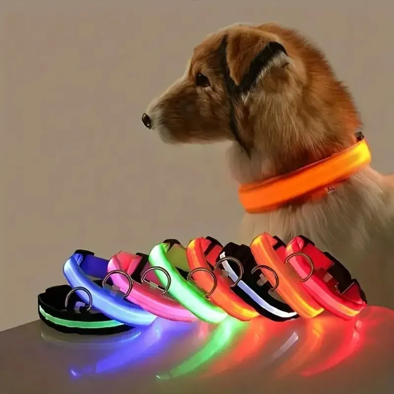 Tech Dog Accessories - Naylon LED Gece Güvenlik Flaşörlü Karanlıkta