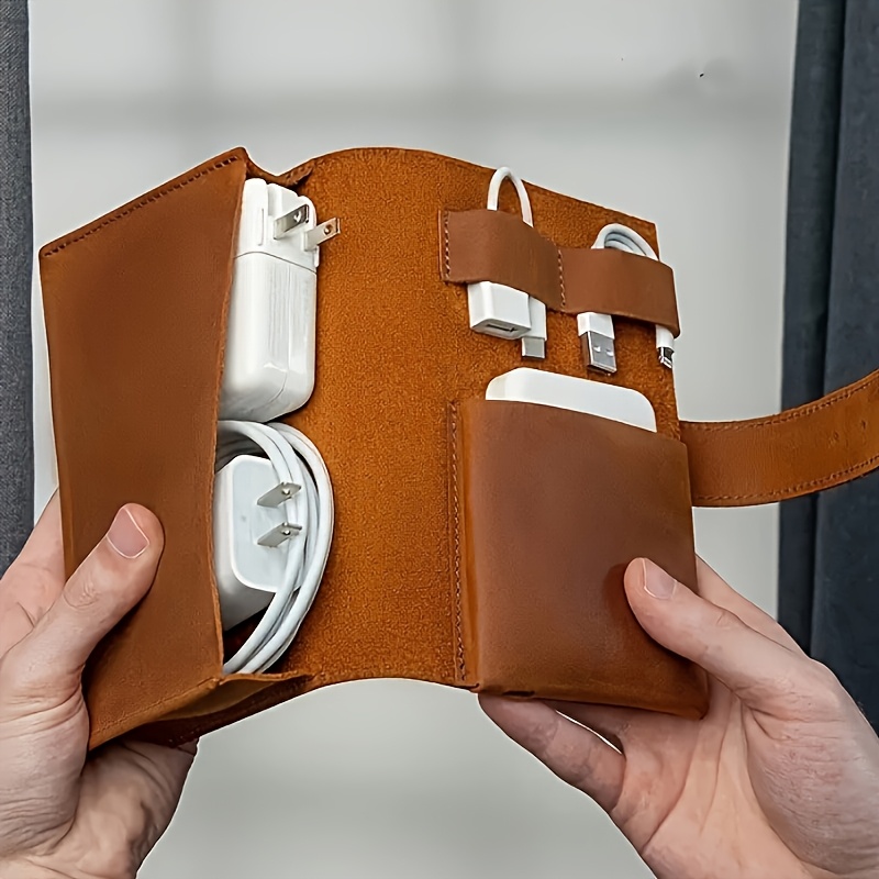 Tech Accessories Designer - 1 adet PU Deri Çok Bölmeli